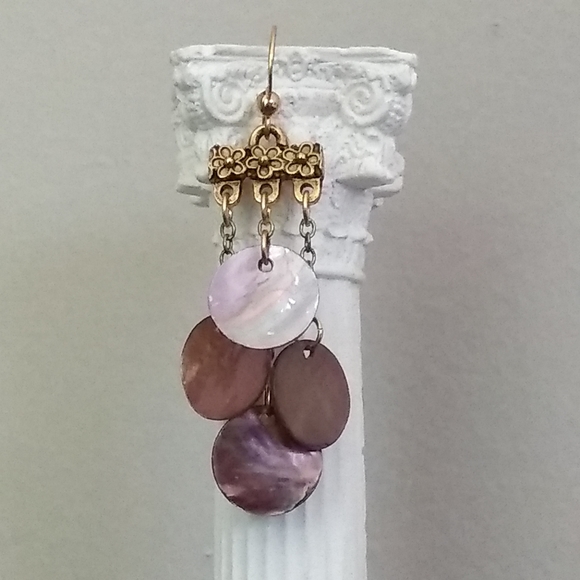 shell disc earrings - Picture 6 of 6